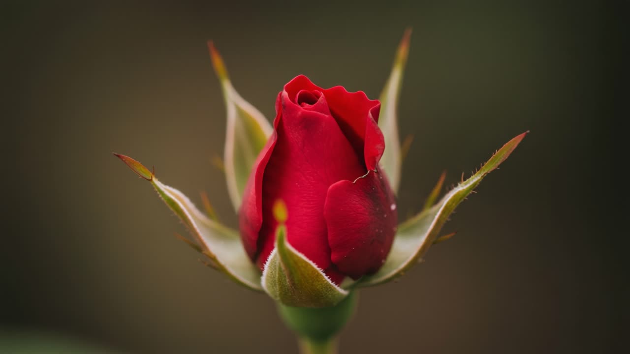 L'affascinante bellezza di un fiore di rosa rossa: un viaggio dal bocciolo alla piena fioritura che mostra l'intrigante crescita e lo splendore della natura