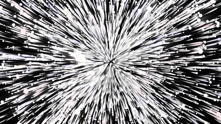 Abstract Black and White Background with Dots and Lines