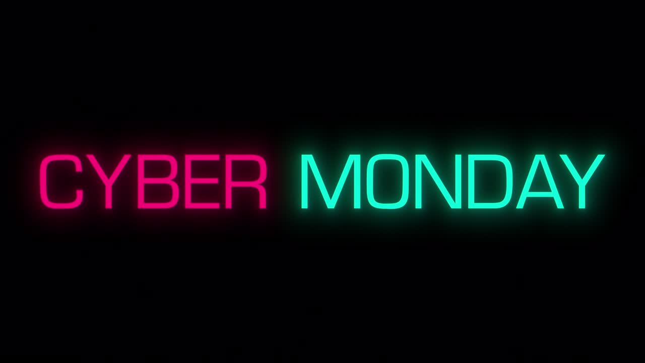glitch cyber monday animación en 4k es un bucle