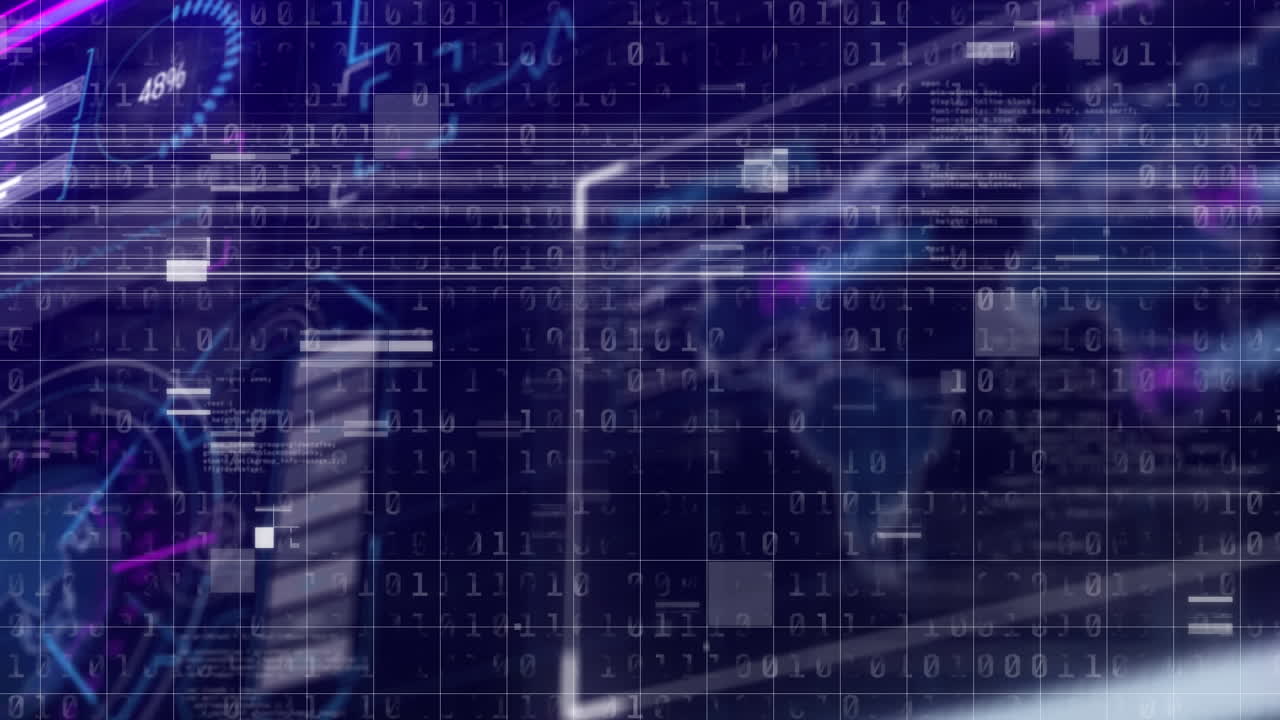 Animation of data processing and interference on interface