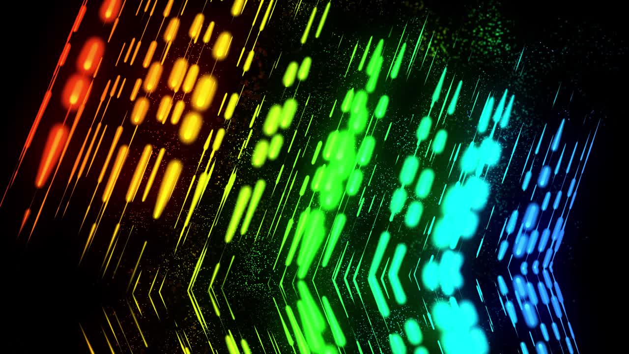 luces abstractas con partículas danzantes bucle de fondo de movimiento