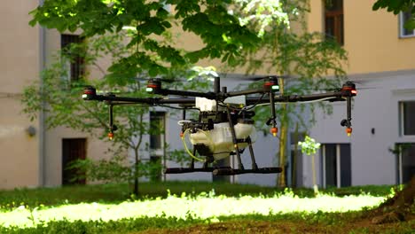 Drone-Watering-plants-in-Europe---Steady-Tracking-Shot