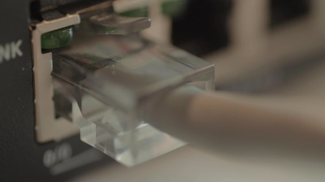 enlace de red luz señales intermitentes transferencia de datos