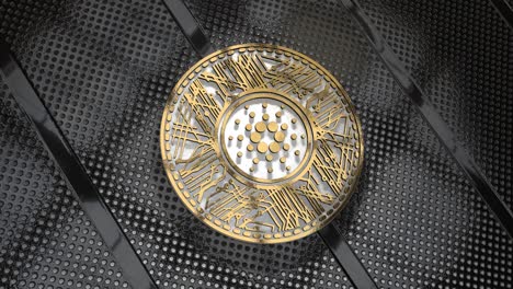 cardano coin (ada) blockchain criptovaluta rendering 3d