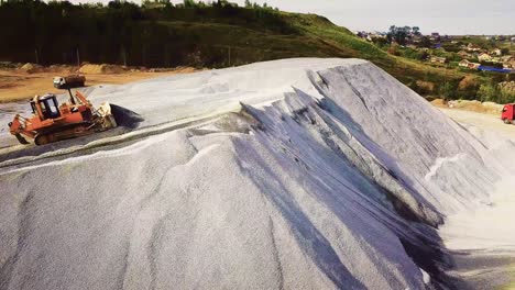 gravel pit with heavy equipment