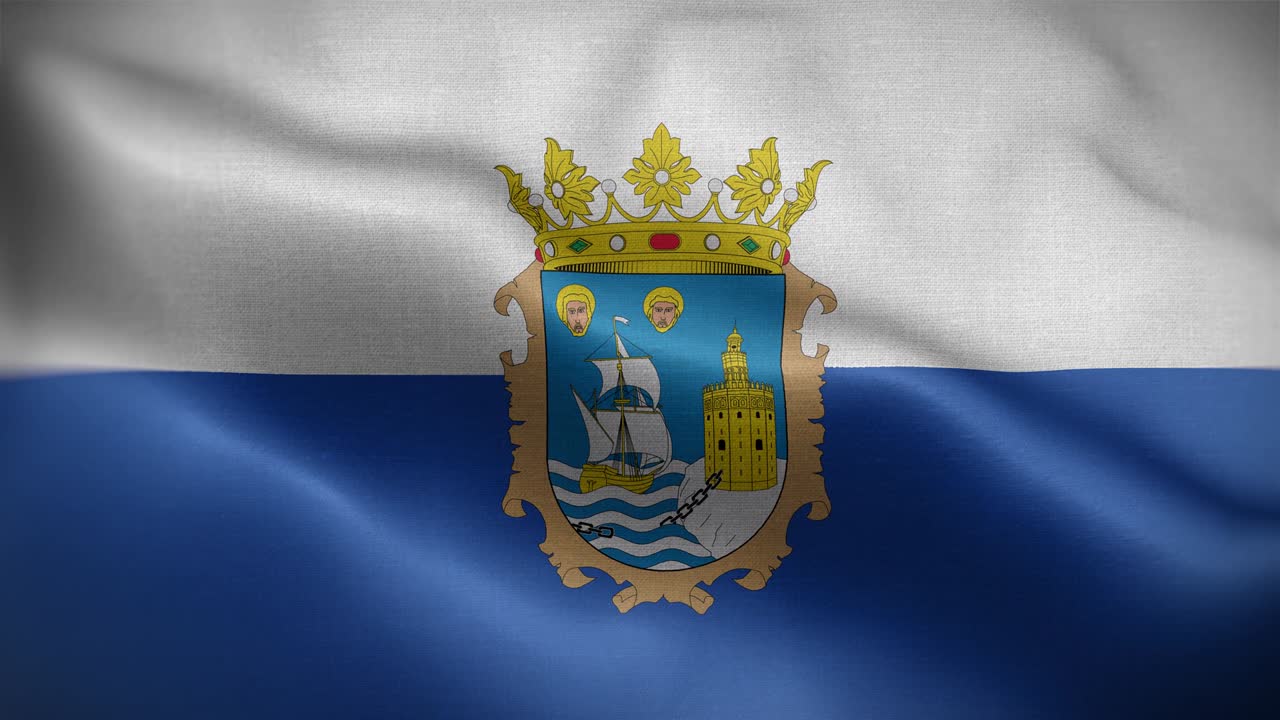 santander españa bandera de bucle de fondo 4k