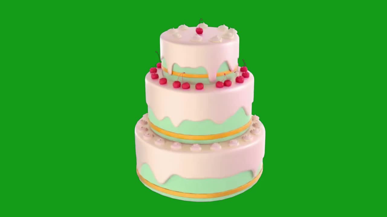 Rotating cake motion graphics with green screen background | Premium ...