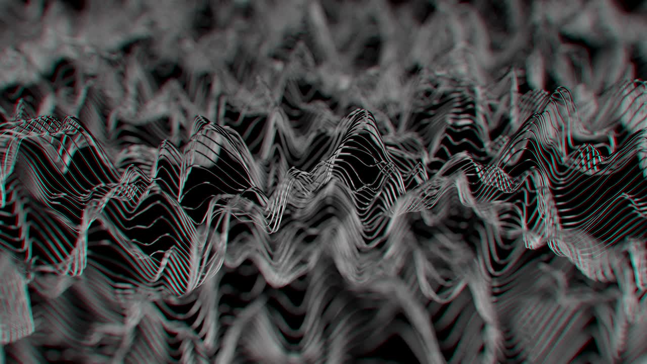 4k líneas onduladas de neón abstractas.