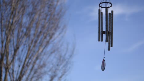 wind chimes blowing in the afternoon breeze