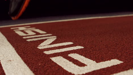 view of foot running on track