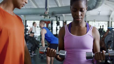 african american woman at a sports center