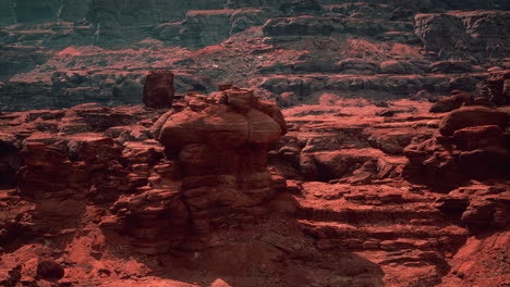 red planet landscape: martian rock formations