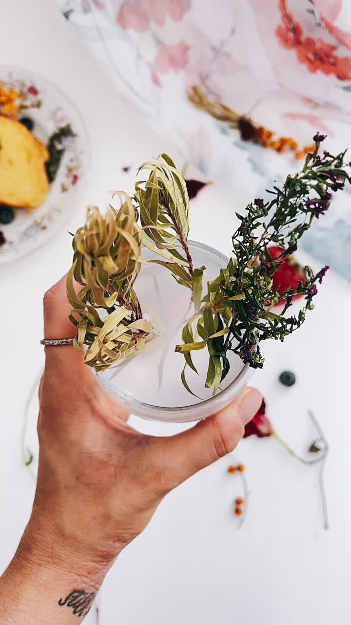 Dried Flowers in a Glass