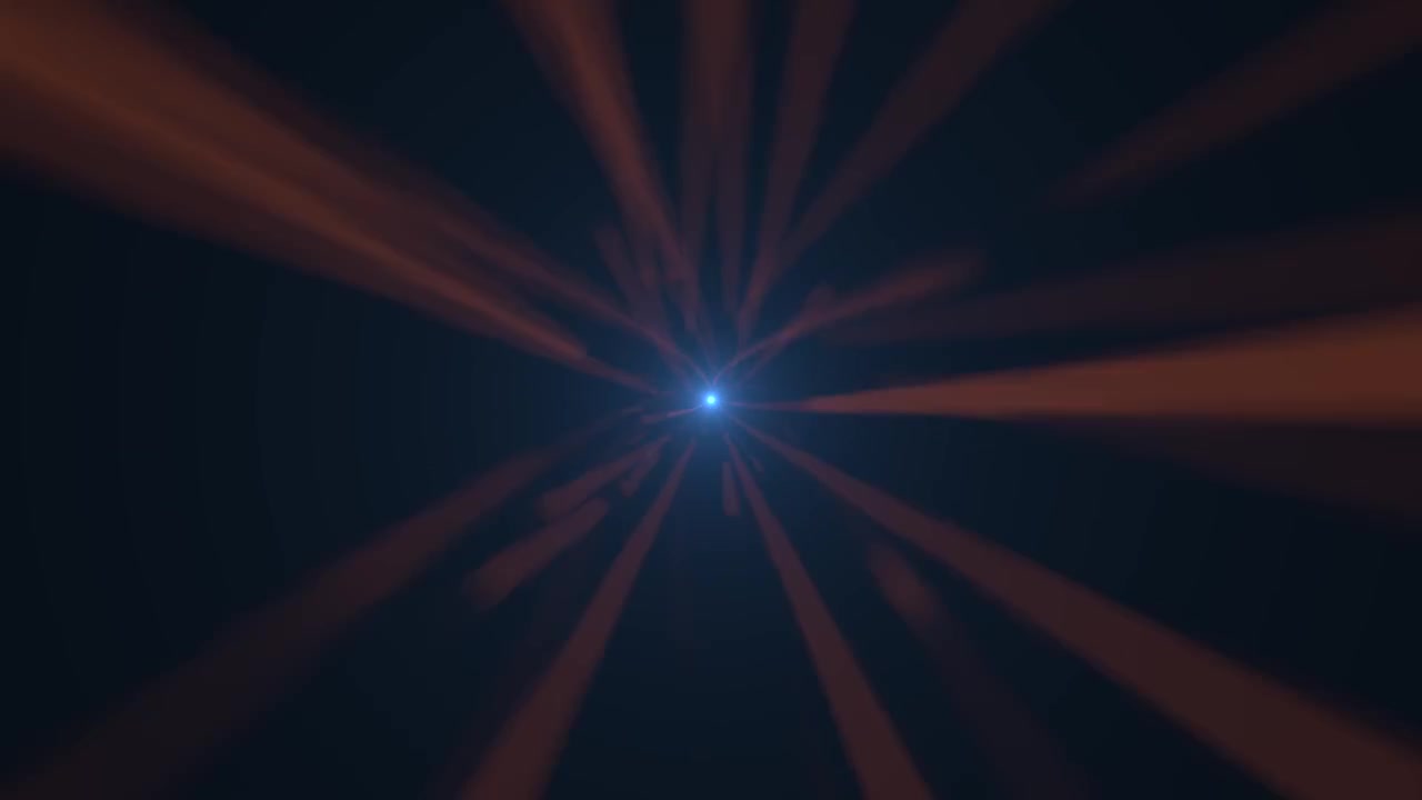 Dynamic light burst with glowing blue center and streaks in motion