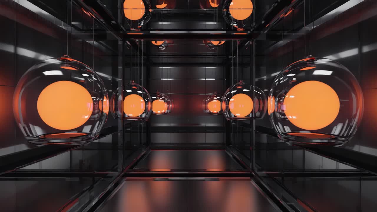 Modern Interior with Spherical Lights