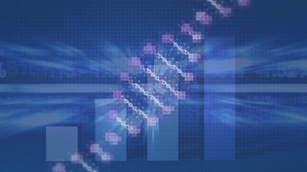 Animation of dna strand over graph