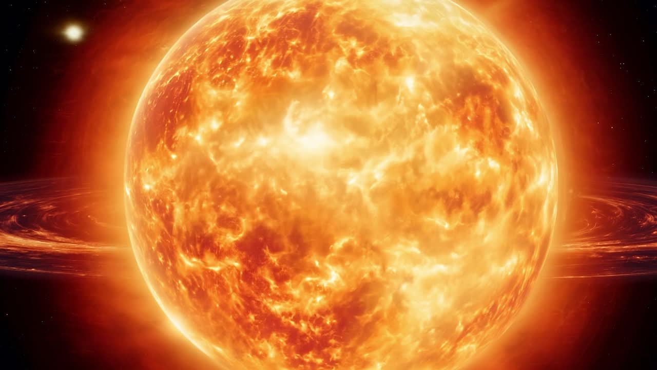 крупный план солнца с кольцом вокруг него