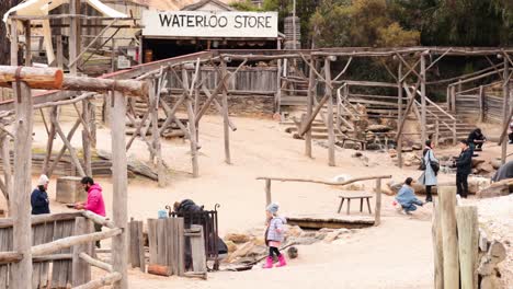 visitors explore historic gold mining site in ballarat