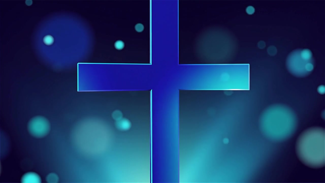 Cruz Cristiana con Luz Celestial, Fondo para Adoración.