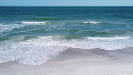 Aerial-drone-view-of-ocean-waves