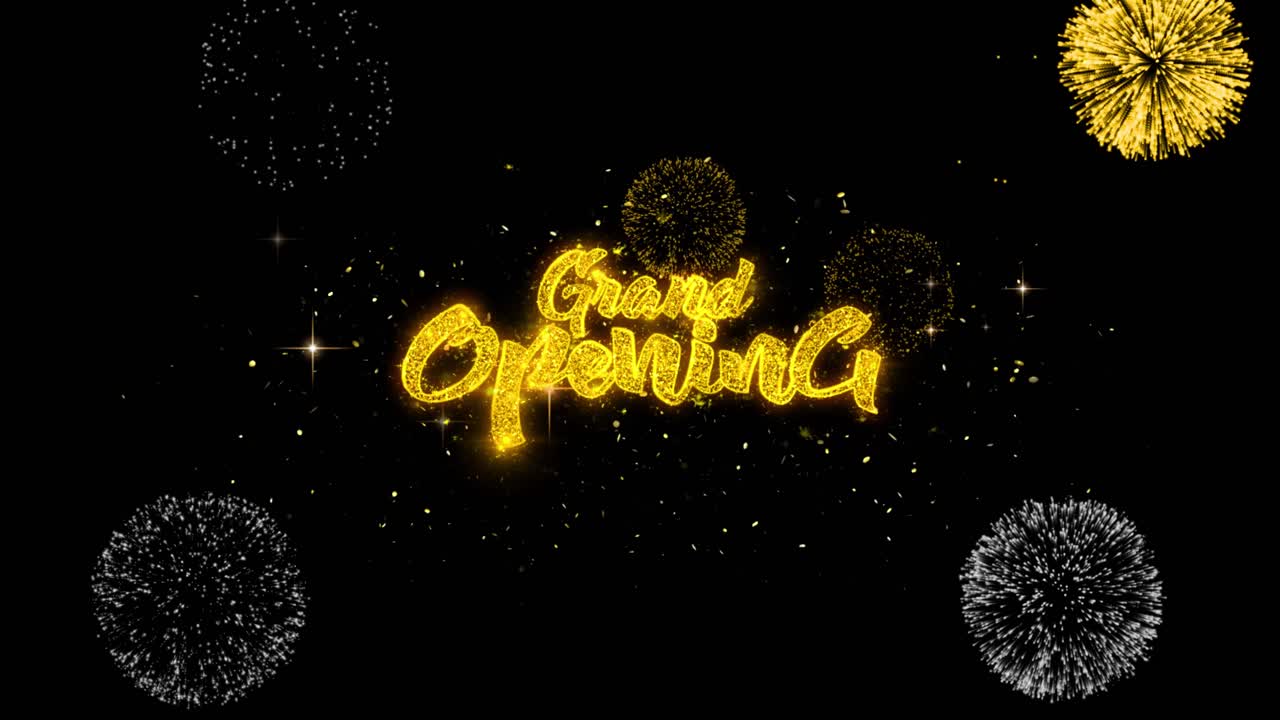 Grand Opening Fireworks Graphic