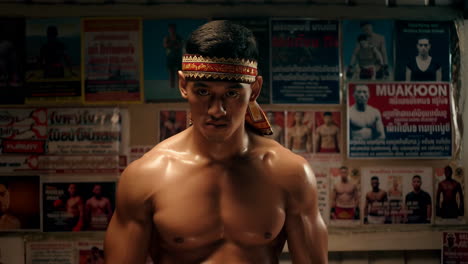 muay thai fighter ready for combat
