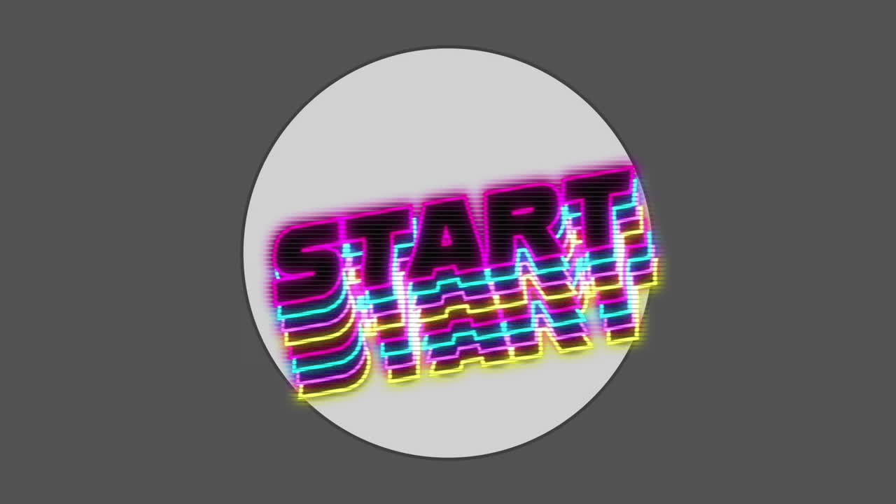 animación del comienzo sobre el círculo gris sobre fondo gris