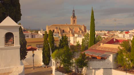 panoramic view of community valencian during sunset in spain