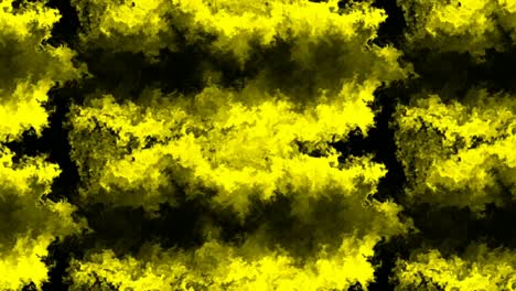 Yellow-smoke-on-black-background,-graphic