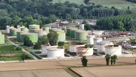 oil refinery plant at cloudy day