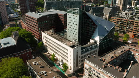 modern hotel motto by hilton surrounded by restaurants and coffee bars in the city center of rotterdam in netherlands