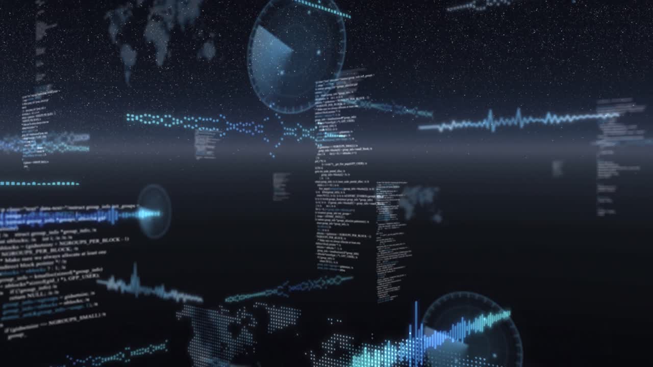 Animation of world maps, statistics recording and data processing over universe