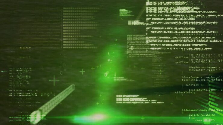 Animation of data processing over football player
