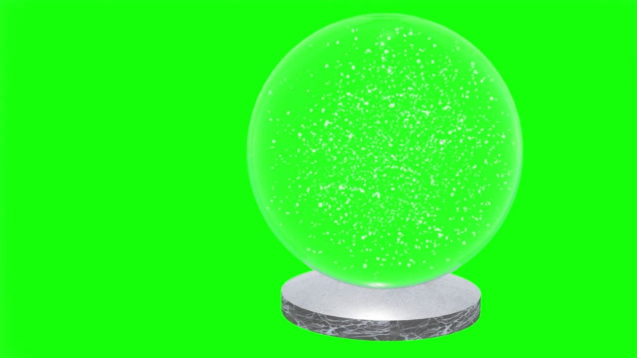 크리스마스 스노우 글래스볼 글로브 3d 렌더링