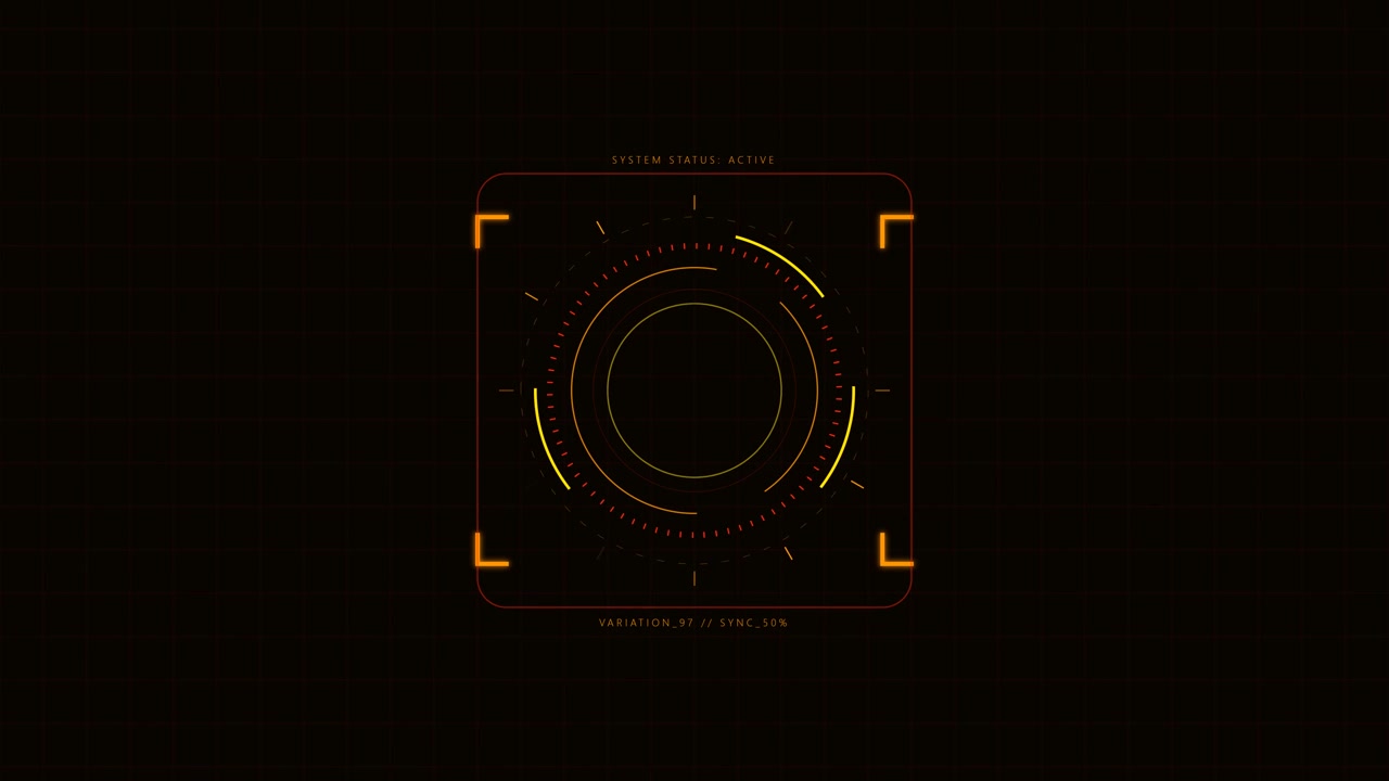 Futuristic Digital HUD Interface Loading Animation