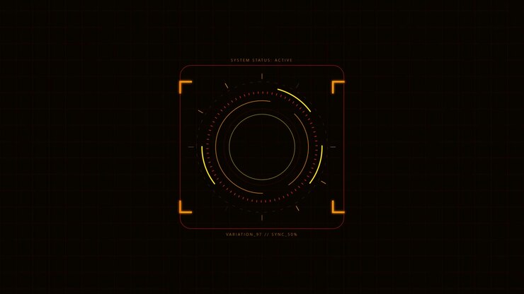 Futuristic Digital HUD Interface Loading Animation