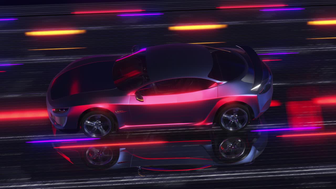 un vehículo deportivo de súper rendimiento que se mueve por la autopista.