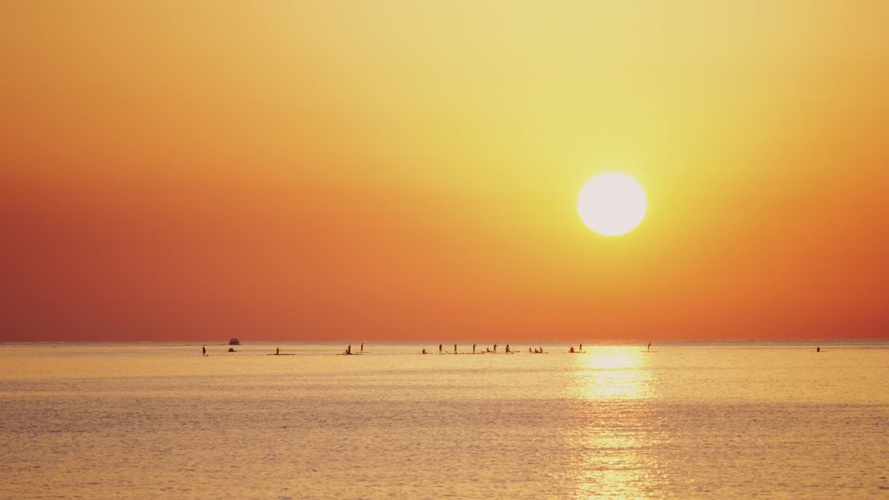Sunset Paddle Boarding