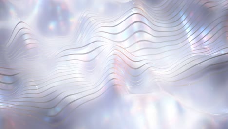 onda dinámica blanca bucle sin costuras animación de renderizado en 3d