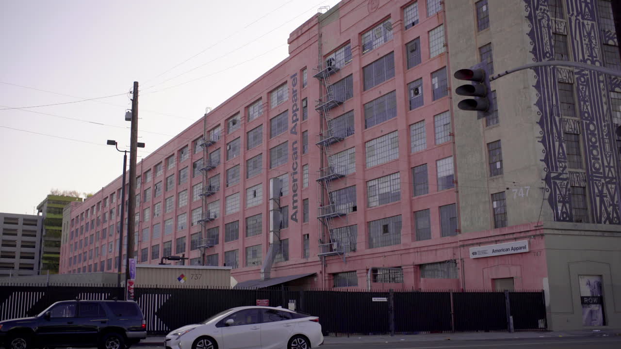 Exterior view of the American Apparel factory building