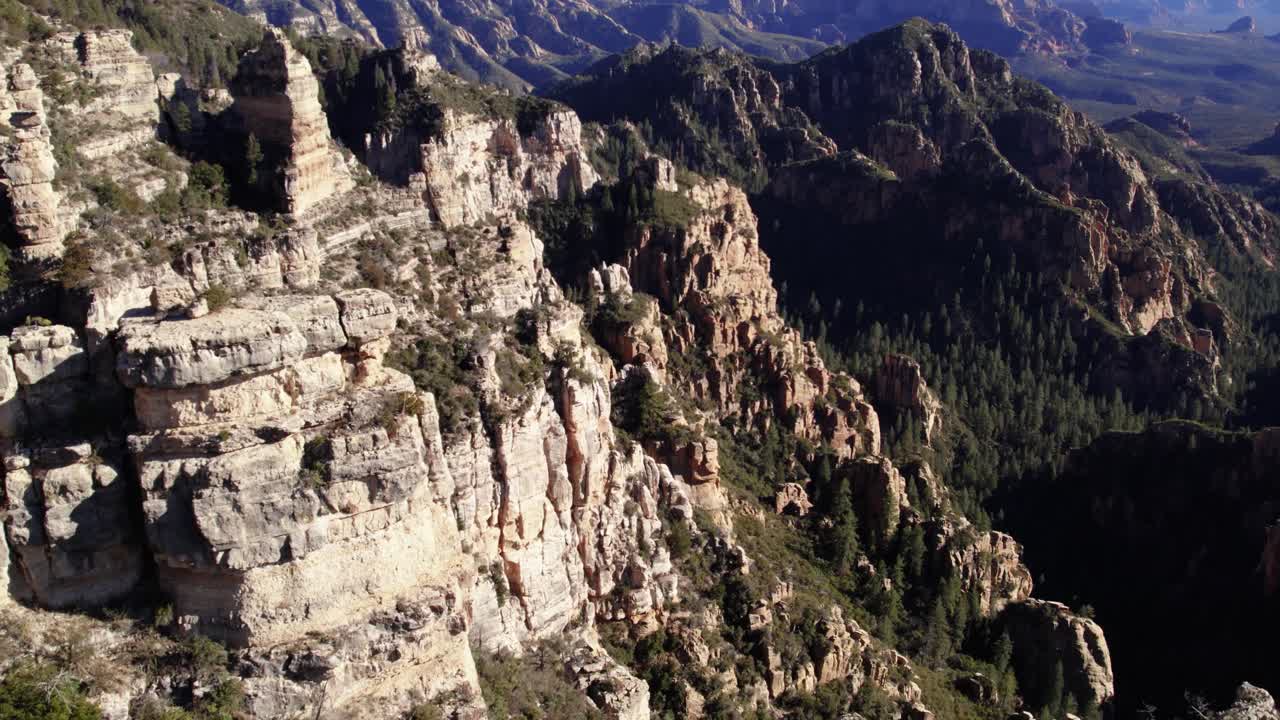 Edge of the World, Arizona aerial shot showing cliffs and Oak Creek Canyon