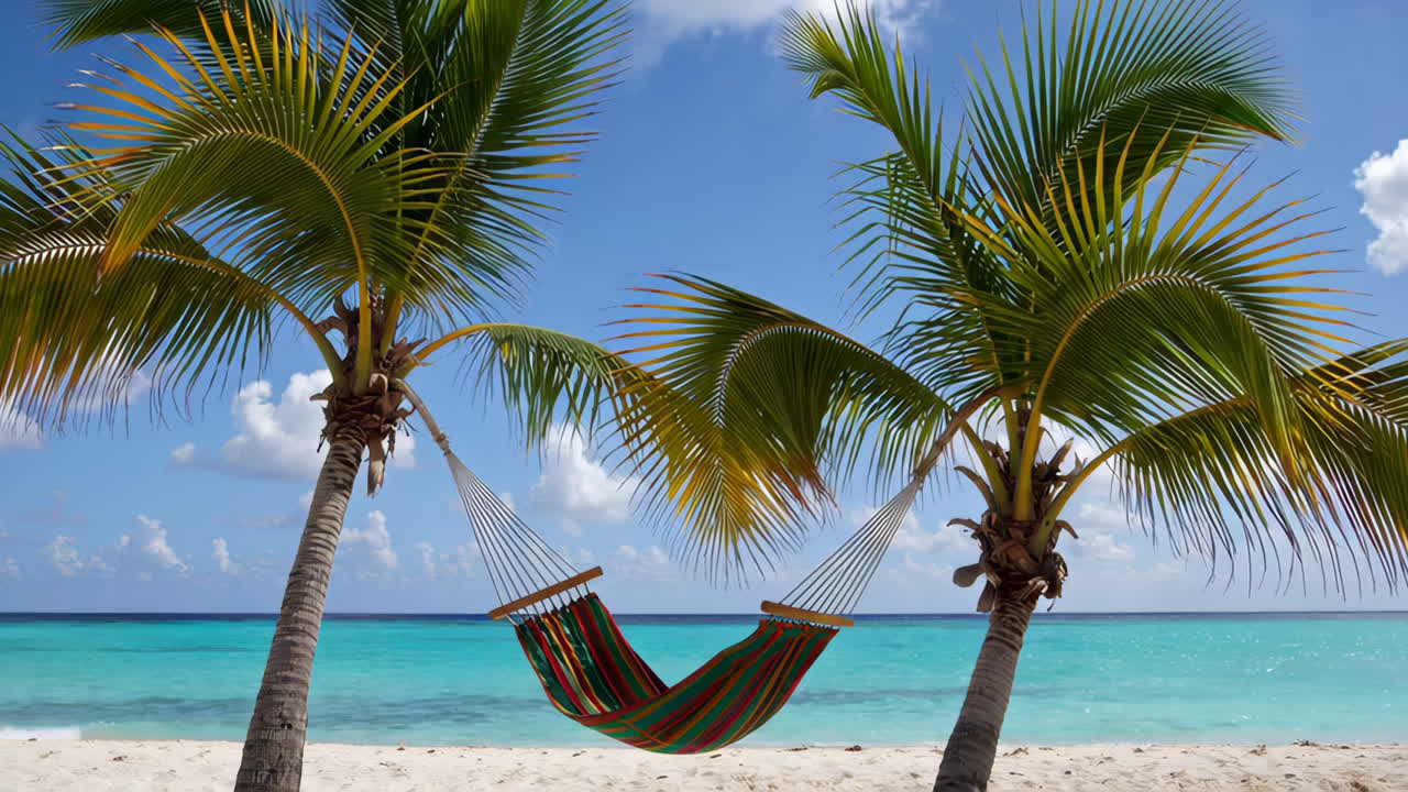 Tropical Beach Hammock Scene
