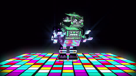 disco dance retro robot