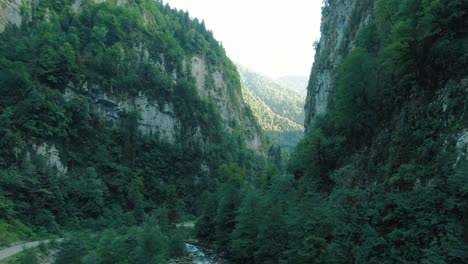 mountain canyon landscape with river