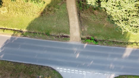 Drone-footage-captured-the-busy-highway-where-many-cyclists-were-riding-their-bikes-and-passing-many-vehicles-on-the-road