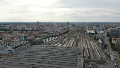 establishing shot of munich central station