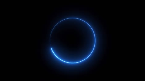 neon glowing blue animated circle preloader icon