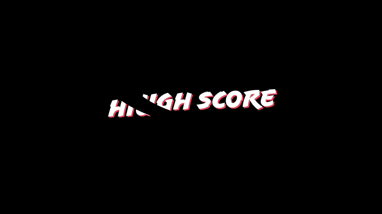 Words High score written in capital letters