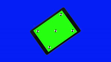 concepto de tecnología de pantalla verde. teléfono inteligente moderno, tableta y computadora simulado con pantalla verde, canal alfa y marcadores de seguimiento.