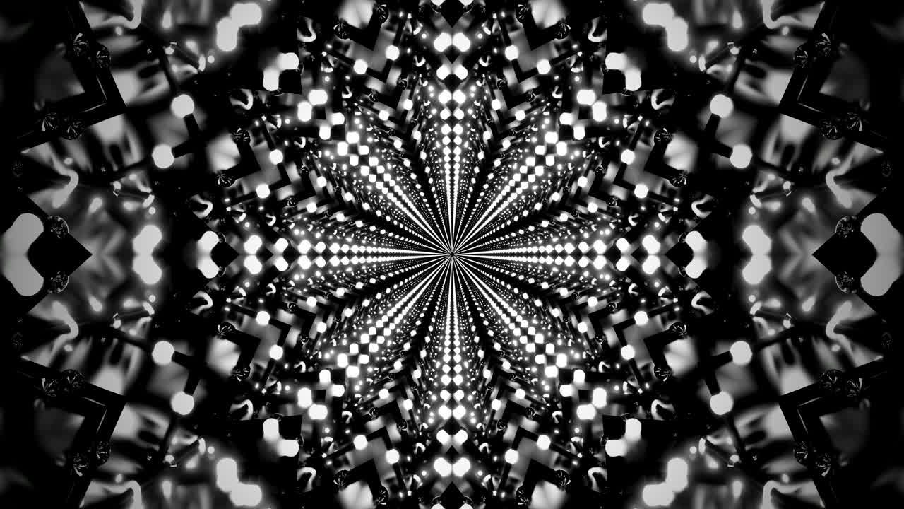 This visual display features a seamless loop of a tunnel like structure, filled with dynamic patterns and light, creating an immersive atmosphere perfect for relaxation or entertainment
